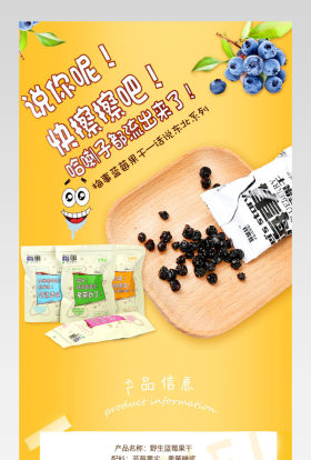 清新简约风提子干详情页产品描述页