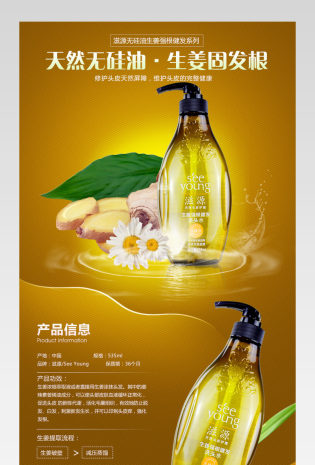 高端洗护产品洗发水详情页产品描述页通用 