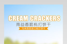 清新唯美风梳打饼详情页产品描述页