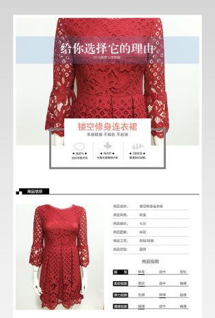 阿里巴巴店铺妈妈装详情页排版产品描述页