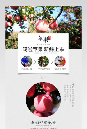 自然新鲜水果苹果详情页产品描述页 