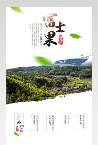 生鲜水果红富士详情页PSD模板