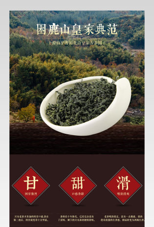 复古暗色系简约普洱茶叶白茶黑茶红茶详情页 