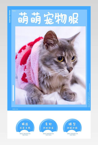 可爱萌犬宠物小狗小猫服装详情页