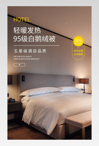 简约小清新大气家居风白鸭羽绒被详情页