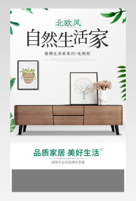 北欧时尚简约撞色茶几电视柜组合详情页描述
