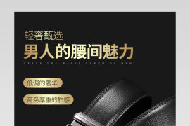 日常通用时尚简约大气质感皮带详情页