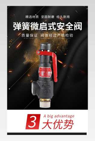 简约大气不锈钢弹簧微启式外螺纹安全阀