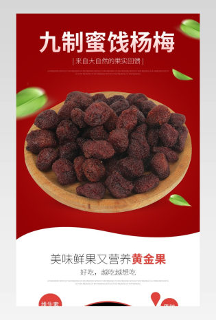 美味零食美食吃货食品蜜饯杨梅详情页