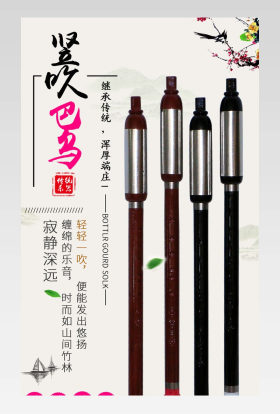中国风简约大气奢华巴乌乐器竖吹g调f调小d调c调降b调a调儿童小学生成人初学者入门商品宝贝详情描述页