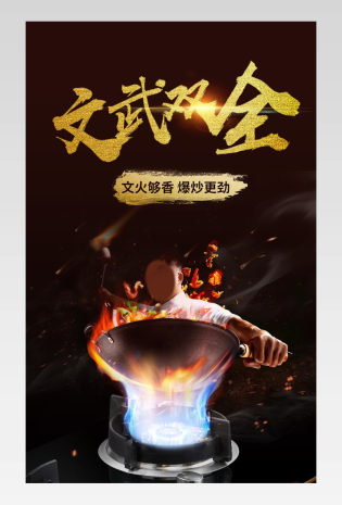 家用电器简约风日常通用燃气灶烟机消毒锅详情页
