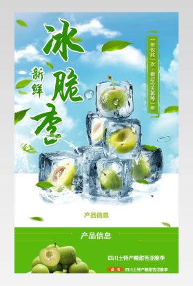  生鲜水果李子详情页产品描述页通用 