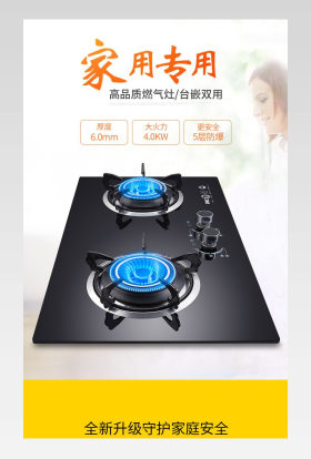 厨房家电大家电燃气灶PSD详情