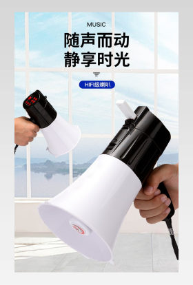 简约北欧小清新扩音机音响详情页