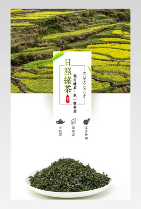 春茶节详情页清新文艺范红茶绿茶详情页茶叶详情页通用图层可修改