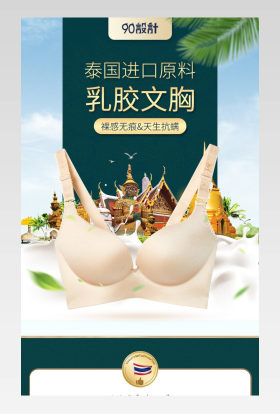 女士内衣内裤泰国乳胶文胸抹胸描述详情页