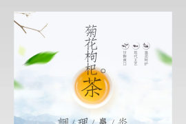 菊花茶枸杞花茶茉莉花茶姜茶保健茶绿茶红色茶叶龙井茶春茶简约清新详情页