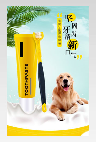 狗狗牙刷套装牙齿口腔清洁用品除口臭刷牙洁齿可食用