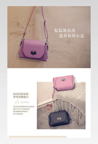 简约风女包详情页产品描述页通用 