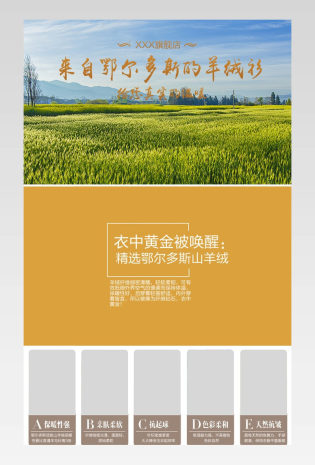 秋冬季女装针织羊绒衫详情页PSD模板
