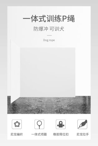 简约大气高级灰遛狗绳牵引绳详情页产品描述