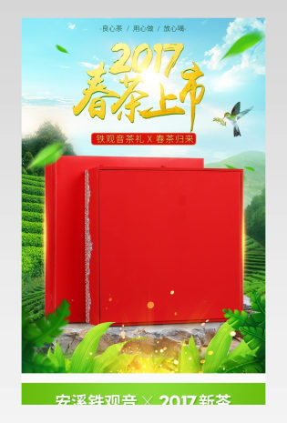 清新风高端铁观音新茶上市详情页 