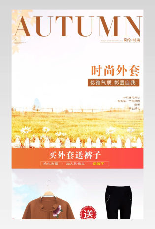 女装妈妈装爆款外套两件套详情页  
