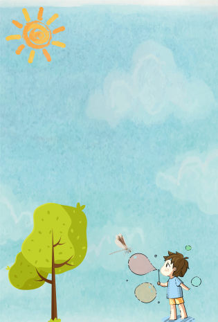 简约卡通吹气球背景图